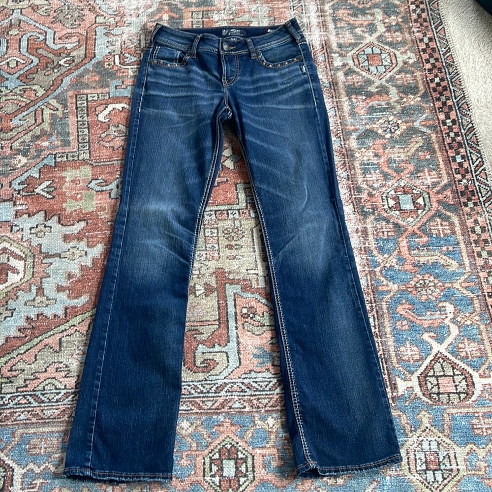 Silver Denim Bootcut Jeans